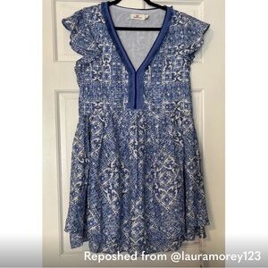 NWT Vineyard Vines Scarf Blue and White Dress NEW WITH TAGS